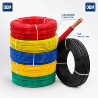 Câbles électriques en cuivre isolés en PVC, prix usine, 450/750V, 1-35mm, 1,5/2,5m, pour usage électrique en bâtiment et maison, câble H07V-R