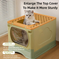 Bac à litière extra large entièrement scellé anti-déversement pour chaton et chat domestique – Fournitures pour animaux de compagnie