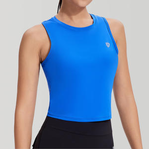 Débardeur de sport pour <span class=keywords><strong>femme</strong></span>, respirant, à séchage rapide, léger, en nylon/spandex uni - Product Image 2