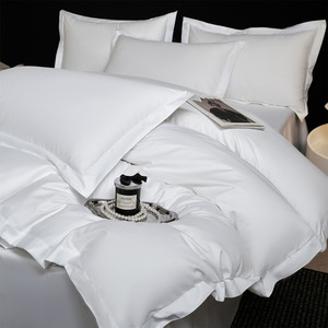 Luxury 5 Star Hotel <strong>Bedding</strong> Set 100% Cotton <strong>400</strong> <strong>Thread</strong> <strong>Count</strong> Solid Color Sale <strong>Bedding</strong> Sets 4 Pieces <strong>Bedding</strong> Set - Product Image 4