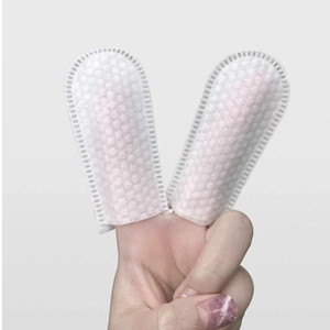 Guante de limpieza dental para mascotas de tela no tejida, para el cuidado de los dientes y la eliminación de sarro, para la higiene bucal de perros y gatos, toallitas húmedas para limpieza de oídos, cepillo de dedo para dientes. - Product Image 5