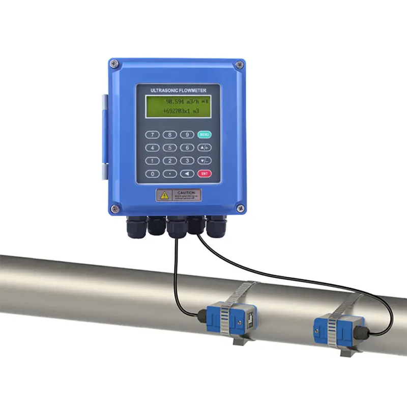 Kẹp trên đồng hồ đo lưu lượng nước cho nước biển nước nước thải rượu siêu âm Flow Meter xách tay với 4-20mA RS485