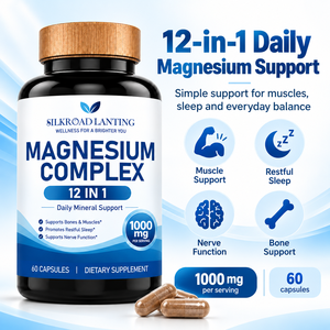 Cápsulas de Complejo de Magnesio de 1000mg con 12 Formas para la Relajación Muscular y el Apoyo Diario a la Salud, Suministro de Fábrica, Marca Privada - Product Image 2
