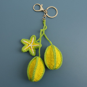 Porte-clés créatif au crochet, porte-clés fruits au crochet, accessoires pendentifs faits main, porte-clés étoile <span class=keywords><strong>de</strong></span> mer mignon - Product Image 6