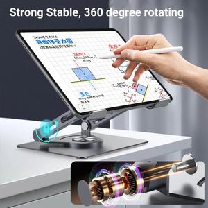Soporte Universal Giratorio de 360 Grados para Teléfonos Móviles y Tabletas, Soporte de Escritorio con Textura Metálica de Alta Calidad para Refrigeración - Product Image 3