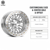 Jantes tout-terrain forgées DW à 6 trous, chrome, à déport profond, avec beadlock et boulons dorés, robustes, vente en gros directe usine, compatibles avec les camions 4x4