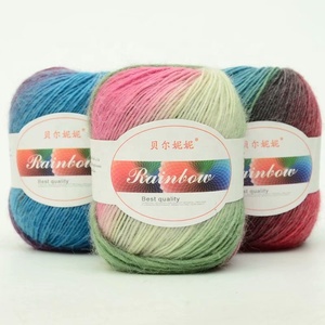 Best-Selling Rainbow-Colored Section Dyed <strong>Wool</strong> Blended Yarn-Eco-Friendly Strong Yarn for Knitting Weaving Sewing Shawl <strong>Blankets</strong> - Product Image 1