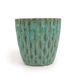 Maceta de Cerámica en Tonos Tierra, Ecológica, Anti-Pudrición de Raíces, con Orificio de Drenaje para Uso en Interiores/Exteriores - Product Image 1