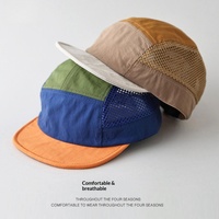 Gorra Deportiva de Nailon Ajustable de 5 Paneles, Impermeable, Transpirable, con Logotipo Personalizado en Relieve, Unisex, Informal, para Viajes al Aire Libre