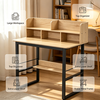 Bureau d'ordinateur compact et robuste, ergonomique, peu encombrant, à prix abordable, en promotion, vente directe usine, avec rangement intégré
