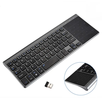 Clavier numérique mince 2-en-1 Clavier sans fil 2.4G avec souris numérique à pavé tactile, adapté au boîtier TV de bureau pour ordinateur portable avec fenêtre