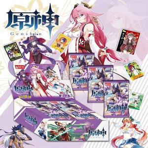 Jeu de cartes Genshin Impact, collection de personnages d'anime, cartes flash, animation, <span class=keywords><strong>belle</strong></span> fille, déesse, sœur, carte pour les enfants et les fans - Product Image 3