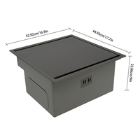 Nano Black Kitchen Drop In Handmade Hidden Bar Lavabo avec robinet