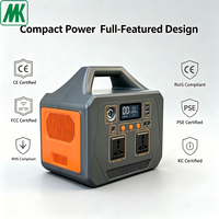 Station d'alimentation portable 500W 384Wh LiFePO4, générateur solaire, alimentation de secours pour le camping, la maison et l'extérieur