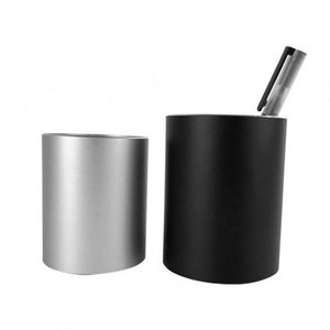Porte-stylos rond en aluminium, tube de rangement de bureau en métal pour stylos, pinceaux cosmétiques, papeterie créative, vente en gros du fabricant - Product Image 1