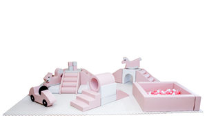 Nouveau style de terrain de jeu intérieur personnalisé pour tout-petits, jouets d'éveil doux et colorés pour enfants, équipement de jeu doux blanc et rose pour bébés <span class=keywords><strong>à</strong></span> domicile - Product Image 6