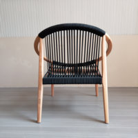 Chaises de jardin à coussin en caoutchouc élastique noir, mobilier d'extérieur de style Unique, chaises de plage modernes