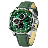 Montre électronique multifonctionnelle Sanda 5105 pour homme, étanche, avec veilleuse, bracelet en cuir, chronomètre et calendrier, idéale pour étudiants et activités de plein air, modèle de luxe