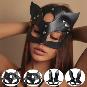 Masques de mascarade en cuir Quaige pour filles, boîte de nuit, <span class=keywords><strong>cocktail</strong></span>, cosplay, masques faciaux, produits sexuels, design - Product Image 2