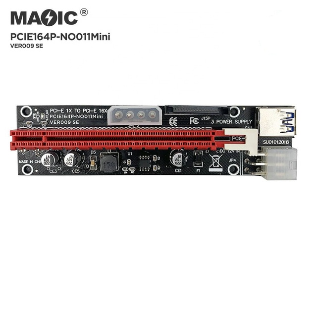 Other Computer Accessories Mini Riser Card 16X to 1X 6pin VER009 SE Riser Adapter Card Pcie Riser