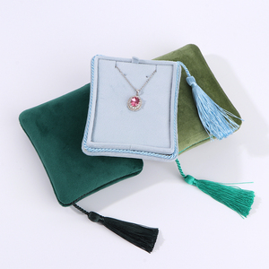 Caja de Embalaje de Joyería de Terciopelo de Lujo Personalizada con Logotipo para Pendientes, Colgantes y Collares - Product Image 6