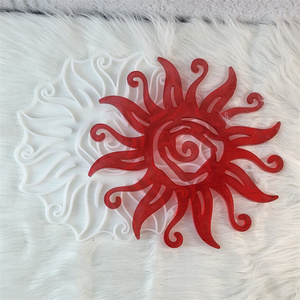 Moldes de fundición de resina hechos a mano, herramientas de escritorio de silicona de estilo Ins DIY, juego de moldes de llama y de girasol para decoración de pasteles - Product Image 2