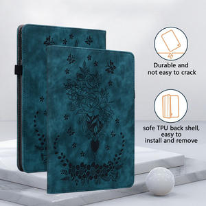Funda para Lenovo Idea <span class=keywords><strong>Tab</strong></span> Pro de 12.7 Pulgadas con Diseño de Flores en Relieve, Soporte, Ranuras para Tarjetas, Protección Total, Cubierta de Cuero PU para Tablet - Product Image 1
