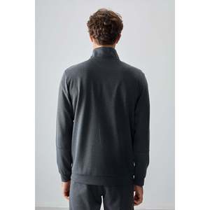 Ensemble de survêtement pour homme gris foncé texturé, coupe standard, brodé - 85248 - Gris foncé/gris foncé - Product Image 6