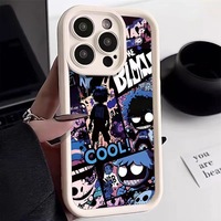 Coque de téléphone tendance Hip Hop Manga couleur bonbon pour iPhone 17 16 15 Pro Max 14 13 12 11 XS – Housse givrée antichoc à la mode