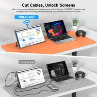 Moniteur portable sans fil IPS 15,6 pouces 60 Hz, écran d'ordinateur avec batterie, 100 % sRGB, 1920x1080, écran d'extension pour PC et téléphone