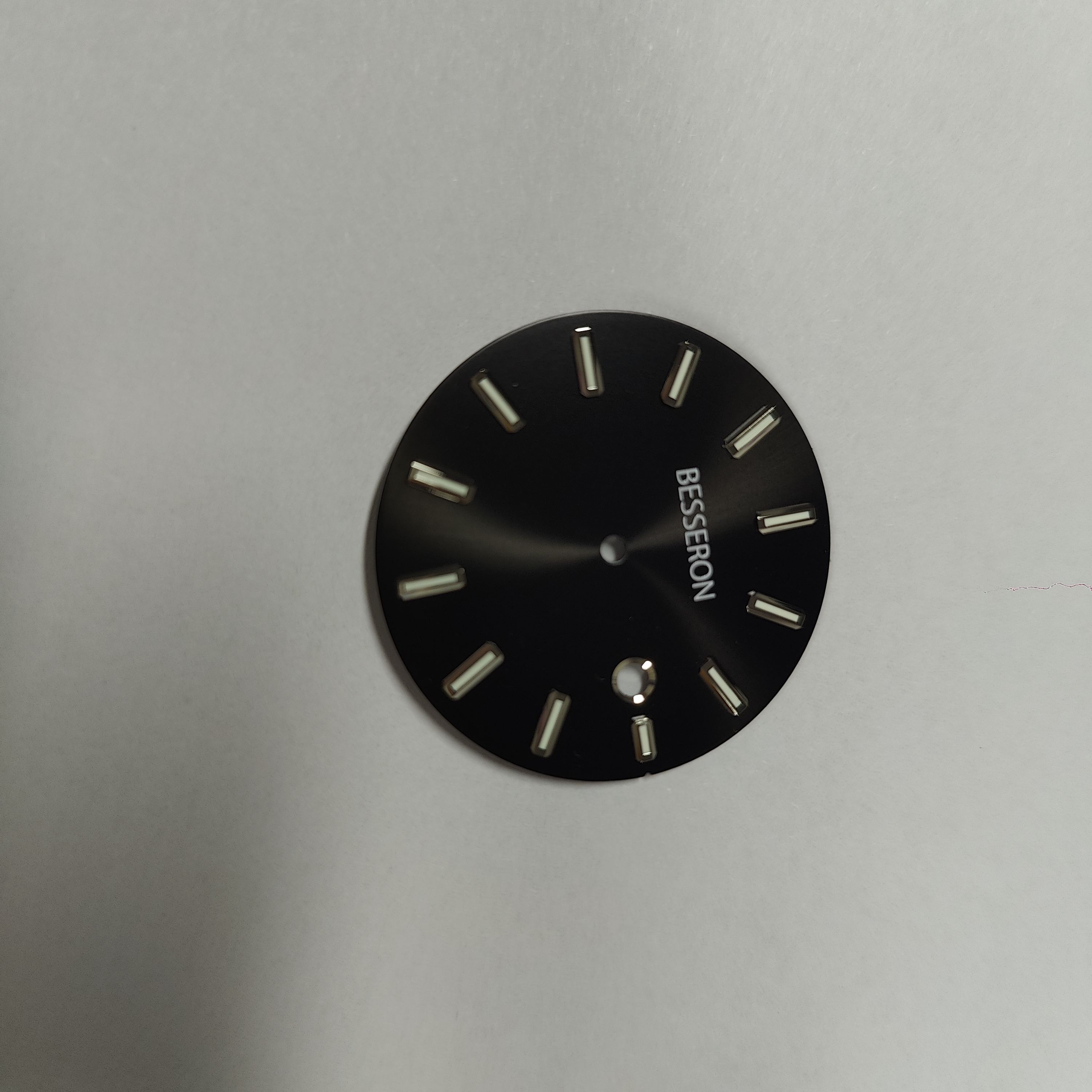 Black dial watch parts