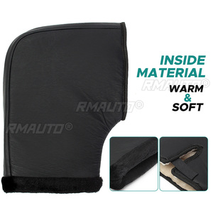 1 paire de manchons de guidon de moto en PU, imperméables, épais et chauds pour l'hiver, gants de conduite pour scooter et moto - Product Image 4