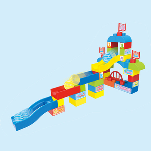 शैक्षिक ट्रैक रोलिंग गेंदों का निर्माण खिलौने डिय पहेली ब्लॉक - Product Image 3