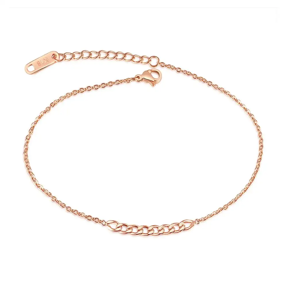 Top 10 Selling Product Women accessories Initial Anklet, Wholesale Fashion Gold 18K Plated Gold Link Chain Anklets Foot Jewelry/