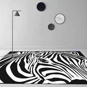 <span class=keywords><strong>Tappeto</strong></span> da 10mm antiscivolo moderno fatto a macchina <span class=keywords><strong>nero</strong></span> <span class=keywords><strong>bianco</strong></span> per soggiorno <span class=keywords><strong>e</strong></span> camera da letto, - Product Image 2