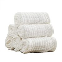 6'lı Paket Ekstra Yumuşak Emici Organik Muslin Pamuklu Spandeks Bebek Geğirme Bezleri/Önlükleri/Havluları Ev Desenli Çocuklar İçin