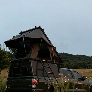 Carpa de techo rígida de aluminio con apertura lateral para las 4 estaciones, carpa de techo rígida con apertura lateral, carpa de camping para techo de coche con escalera - Product Image 2