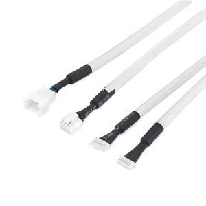 Câble tressé blanc personnalisé avec connecteur 2, 6, 8 broches VW-1 125C thermorétractable pour PC, applications médicales, salles blanches, OEM - Product Image 1