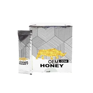 Reife natürliche Sachet Verpackung Gold Honig Energie Honig Vip Royal Honey Großhandel Custom OEM