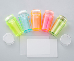 FOCSTAR terbaik penjual jelas seni kuku silikon Stamper plat Jelly <span class=keywords><strong>Stamping</strong></span> dengan Scraper Kit (BTB045) 10*6*5cm - Product Image 5