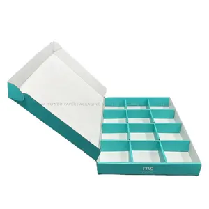 厂家价格批发定制薄荷绿色方形巧克力甜零食包装折叠盒甜点店