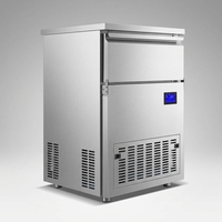 Machine à glaçons commerciale en forme de croissant, production quotidienne de 36 kg, 220V/110V, capacité de stockage de glace de 20 kg, composant essentiel : compresseur