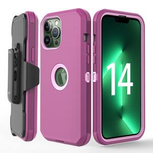 Nuevo estilo de alta calidad Clip de cinturón funda trasera de teléfono a prueba de golpes funda de teléfono para <span class=keywords><strong>iPhone</strong></span> 14 Pro Max 6,7" - Product Image 3
