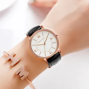 Thương hiệu phụ nữ xem Hannah Martin 34mm cổ điển sang trọng rhindiamonds gốc Nhật Bản phong trào ăn mặc phụ nữ tiệc đồng hồ bộ quà tặng