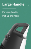 Ventilateur de sol sans pales en plastique 2-en-1 avec contrôle mécanique facile, moteur en cuivre, pour usage domestique, garage et extérieur