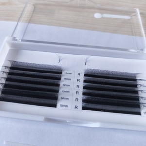 Nouveau et vente chaude de marque privée préfabriqué Fan Clover Soft Volume C <span class=keywords><strong>D</strong></span> Curl Extension de cils Foxy 4D W Lash Extension - Product Image 6