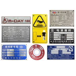 Grabado personalizado Serigrafía Grabado láser Acero inoxidable <span class=keywords><strong>Aluminio</strong></span> Grabado Metal Nombre <span class=keywords><strong>Placas</strong></span> Equipo mecánico <span class=keywords><strong>Placas</strong></span> de identificación - Product Image 5