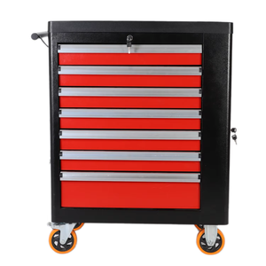 Gabinete de herramientas de banco de trabajo de precio barato, fábrica de Europa, estilo preferido, 7 cajones, carrito de herramientas de gabinete de rodillos de Metal - Product Image 3