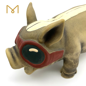 2024 Hotselling Hond Piepend Speelgoed Latex Hond Kauwen Speelgoed Met Een Klokkende Pieper Grommend Varkenshond Speelgoed - Product Image 2