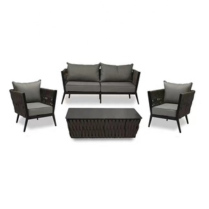 Nordic <b>Outdoor</b> Rope Garden Furniture Leisure Courtyard Cafe Garden Terrace <b>Outdoor</b> Rope Set - Product Image 1